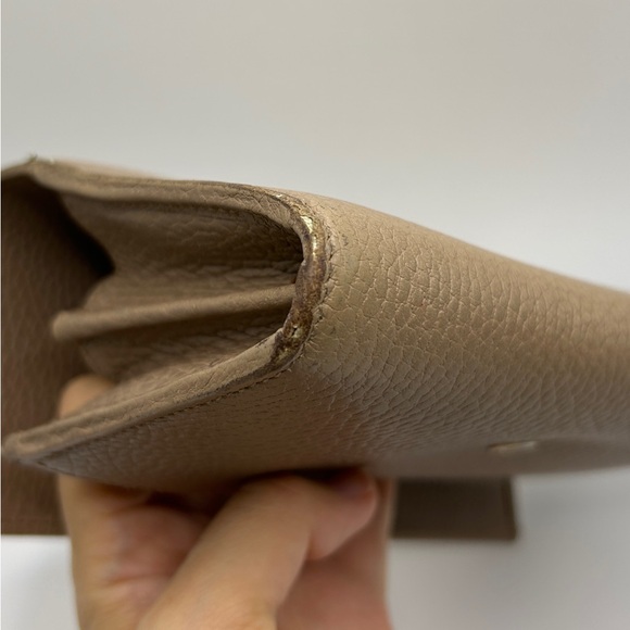 Authenticated GUCCI GG Marmont Leather Bifold Long Wallet Light Pink - Picture 6 of 10